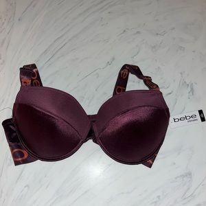 Bebe maroon underwire bra 34DD gentle lift